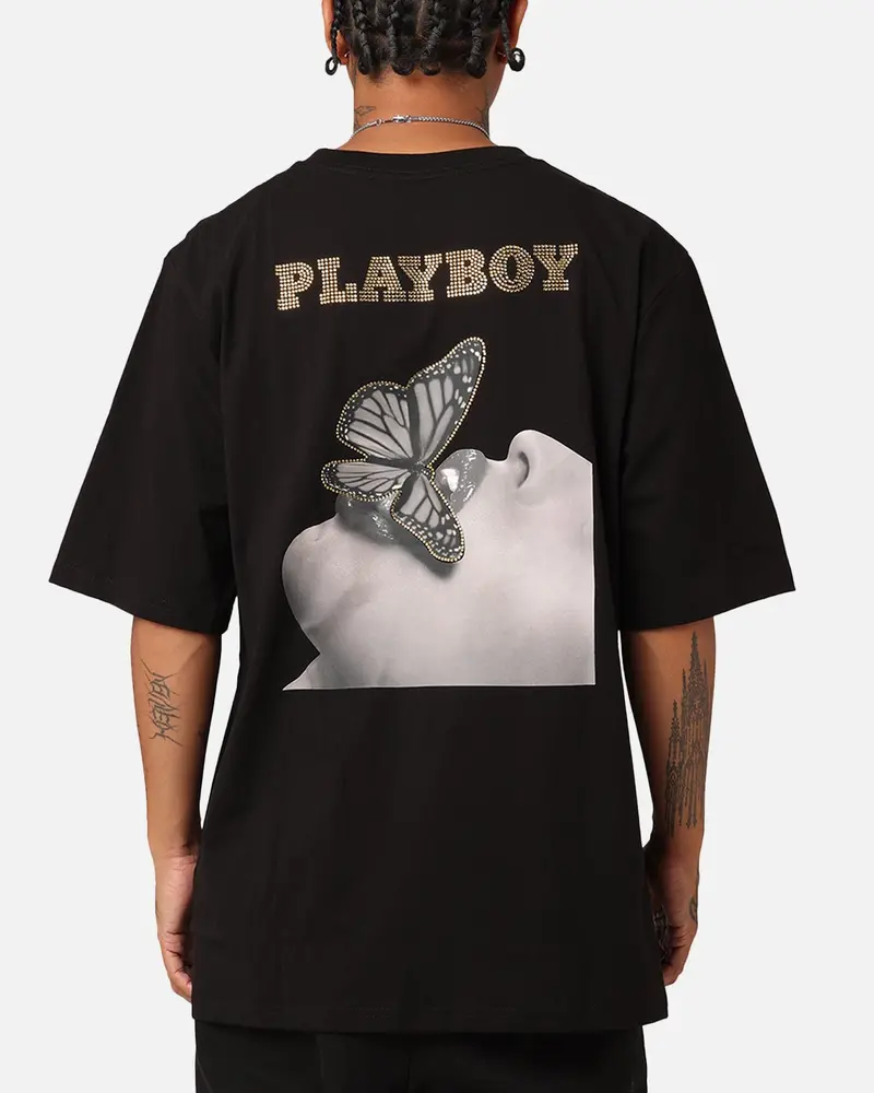 Playboy Diamanté T-Shirt Black 1