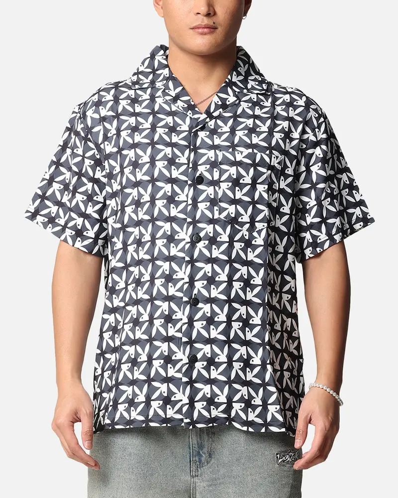 Playboy Half Rhd Repeat Shirt Black 1