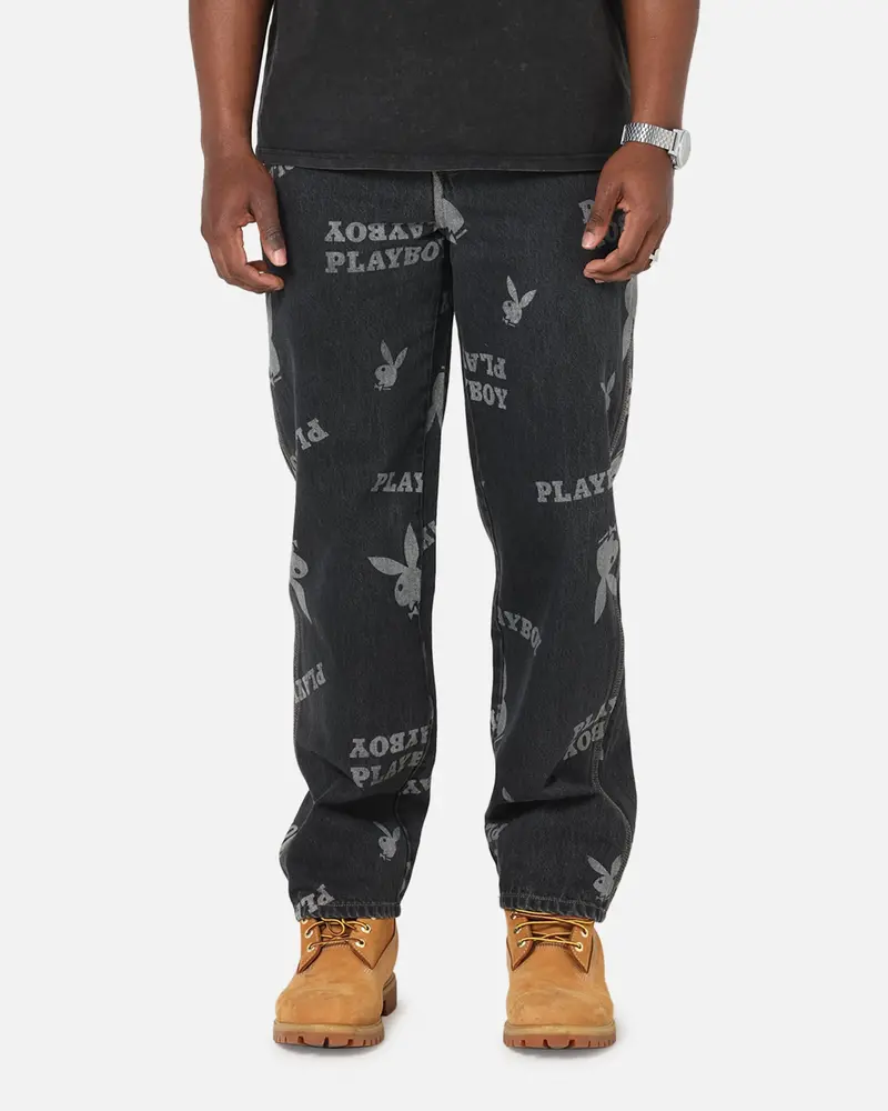 Playboy Mess Denim Jeans Washed Black 1