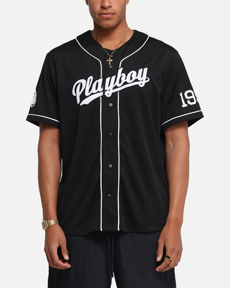 Playboy Playboy Bunny Baseball Jersey Black 1
