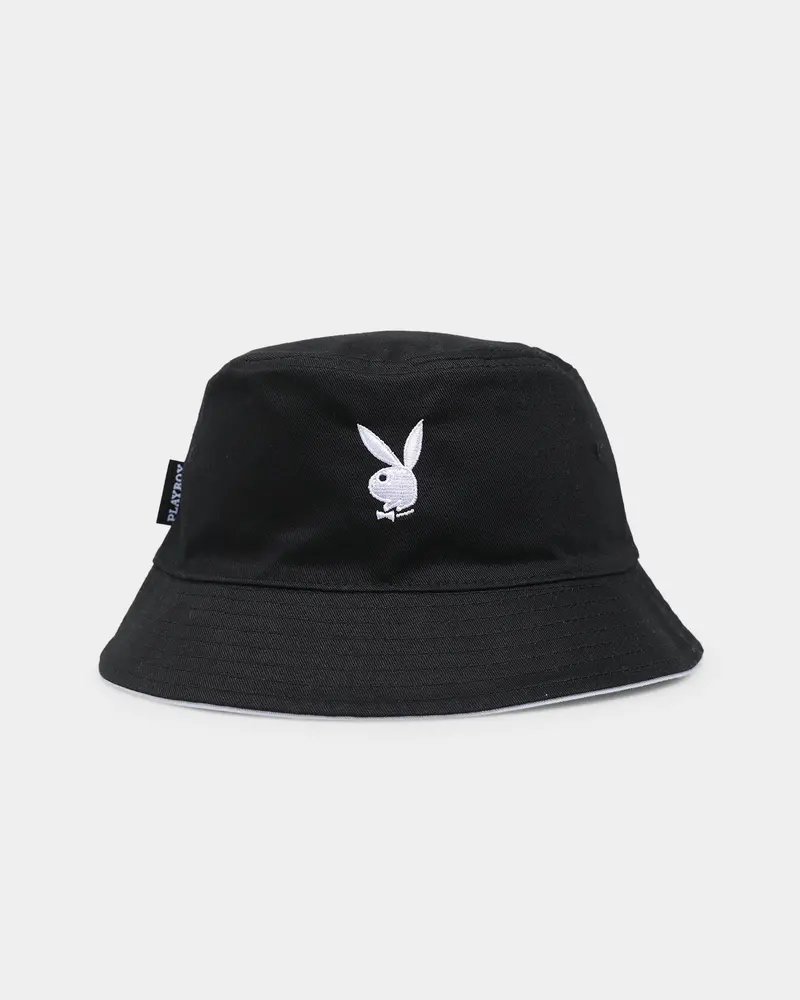 Playboy Reversible Bucket Hat Black/White 1