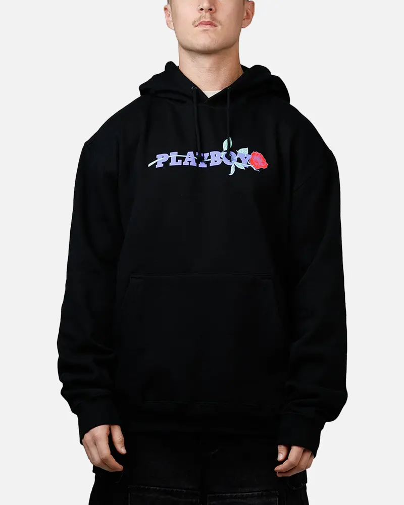 Playboy Rose Hoodie Black 1