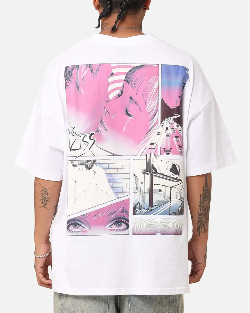 Playboy The Kiss T-Shirt White/Pink 1