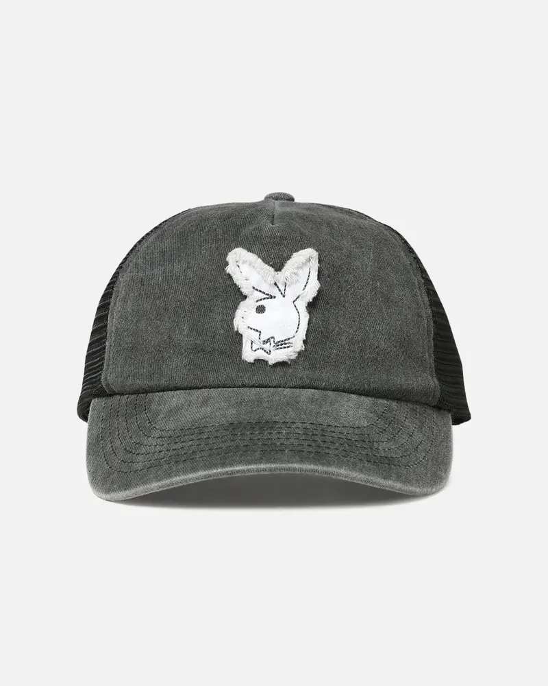 Playboy Vintage Logo Patch Trucker Snapback Black 1