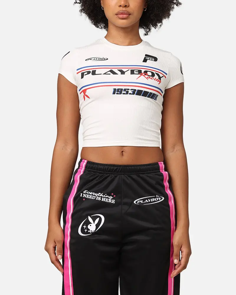 Playboy Women's Racing 1953 Baby T-Shirt White 1