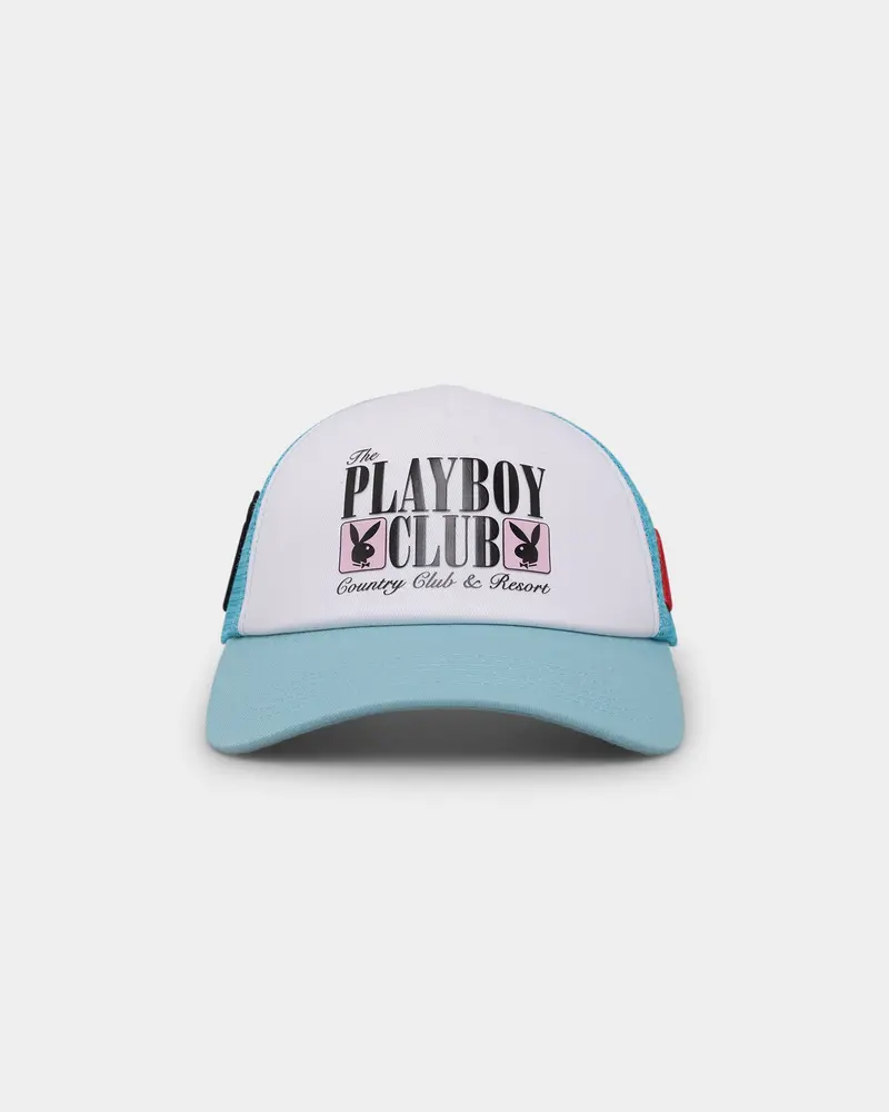 Playboy X Culture Kings Club Trucker Snapback Light Blue 1