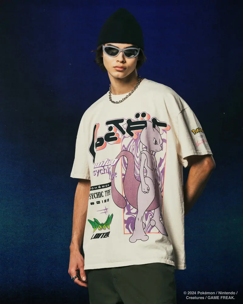 Pokémon By Loiter Mewtwo Heavyweight T-Shirt Off White 1