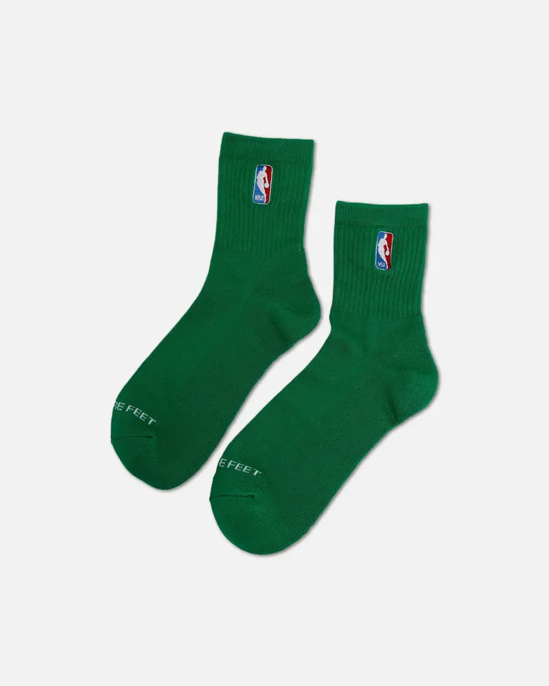 Pro Compression Classic Nba Logoman Crew Sock Green 1