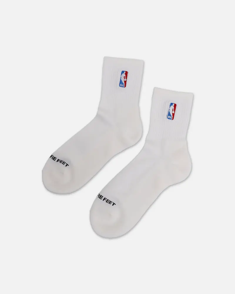 Pro Compression Classic Nba Logoman Crew Sock White 1