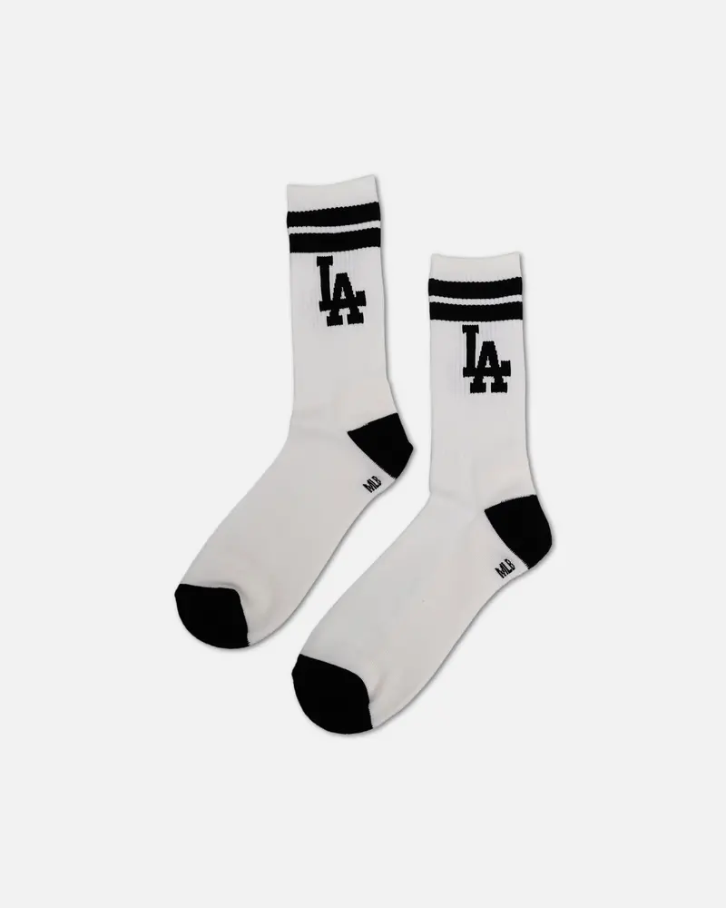 Pro Compression Los Angeles Dodgers Gym Stripe Crew Sock Black/White 1