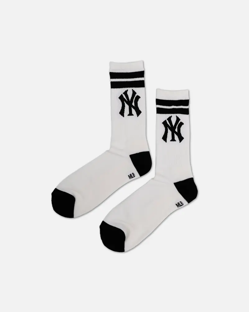 Pro Compression New York Yankees Gym Stripe Crew Sock Black/White 1