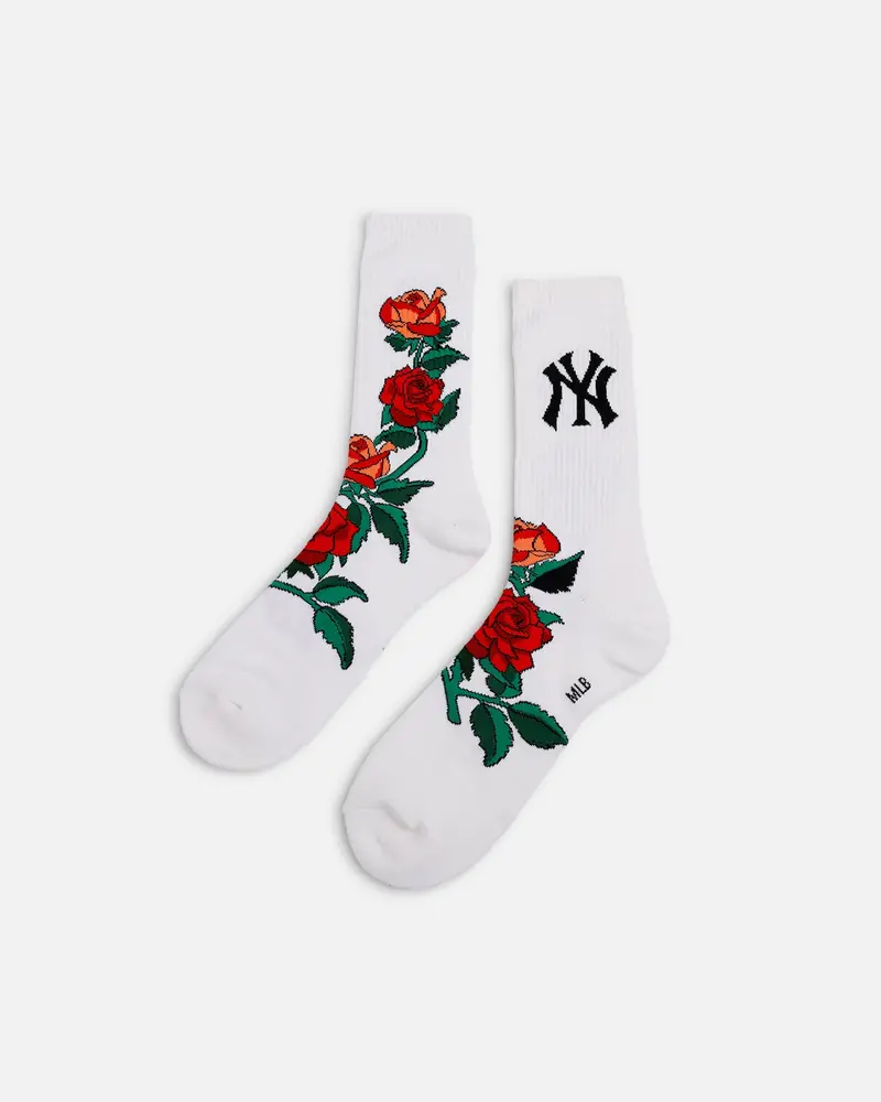 Pro Compression New York Yankees Rose Crew Sock White 1