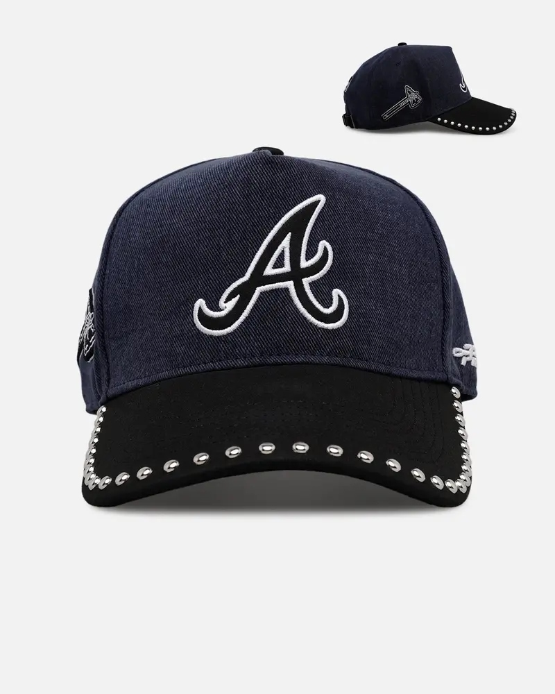 Pro Standard Atlanta Braves 'Polished Hardware' Pro Pinch Strapback Navy 1