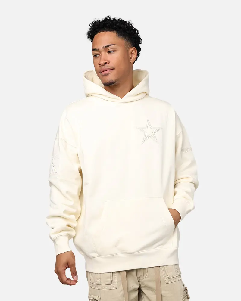 Pro Standard Dallas Cowboys Drop Shoulder Hoodie Eggshell 1