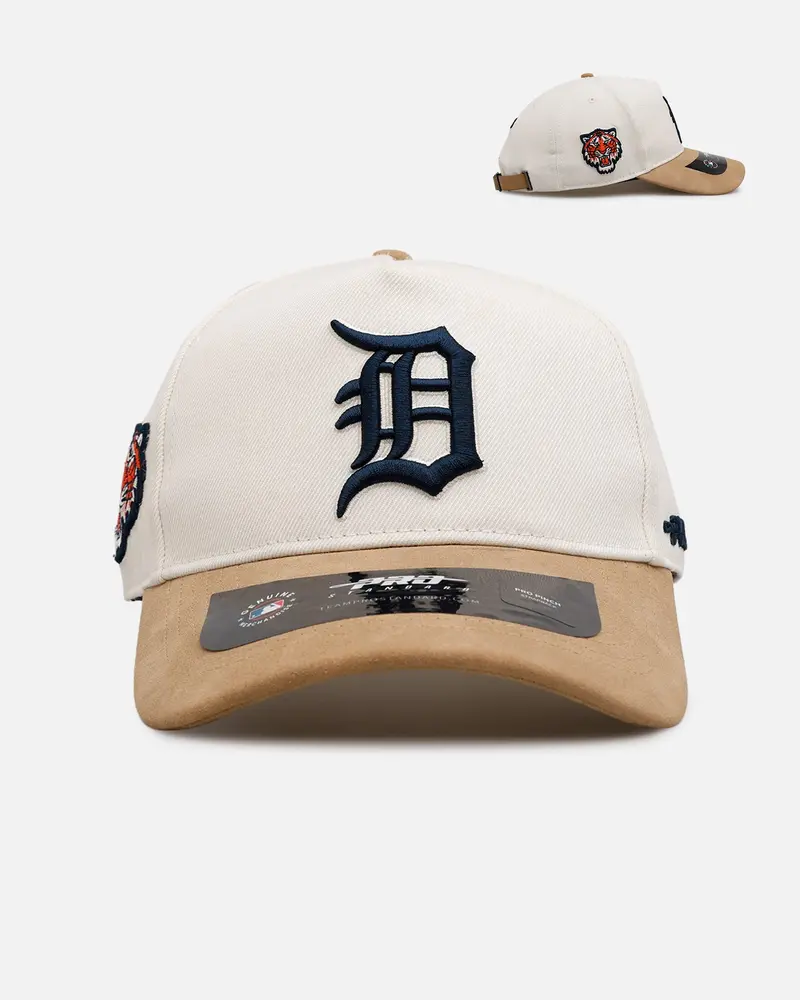 Pro Standard Detroit Tigers 'Signature Suede' Pro Pinch Strapback Eggshell 1