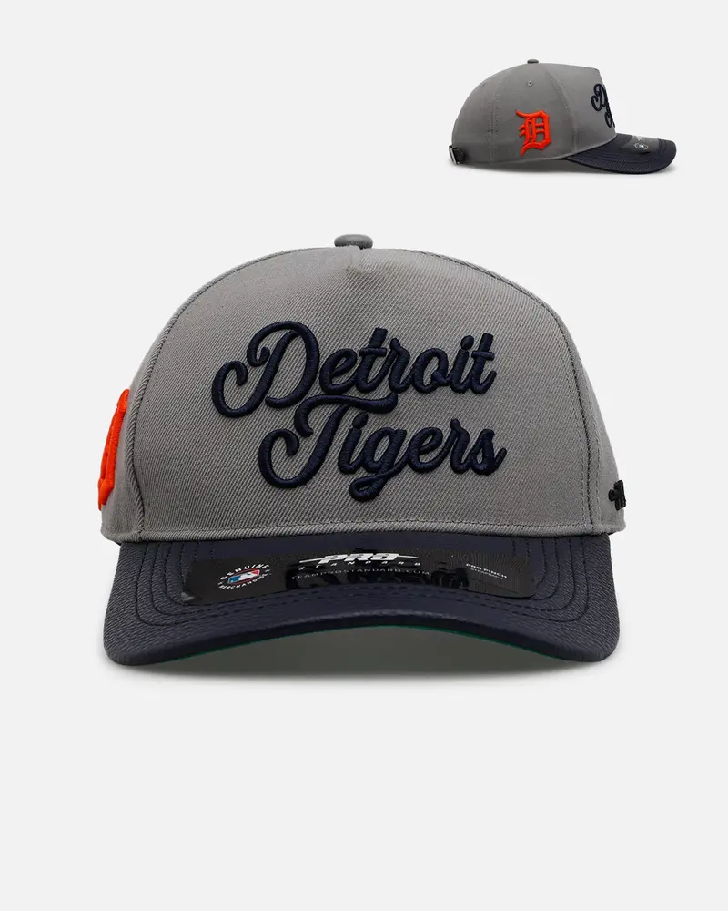 Pro Standard Detroit Tigers 'Sovenir' Pinch Front Strapback Grey/Navy 1