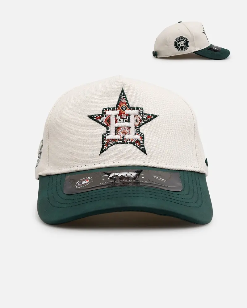 Pro Standard Houston Astros 'Tapestry 2.0' Pinch Front Strapback Dark Green 1