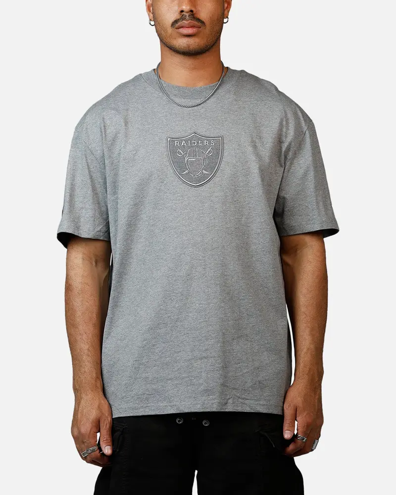 Pro Standard Las Vegas Raiders Reverse French Terry T-Shirt Grey 1