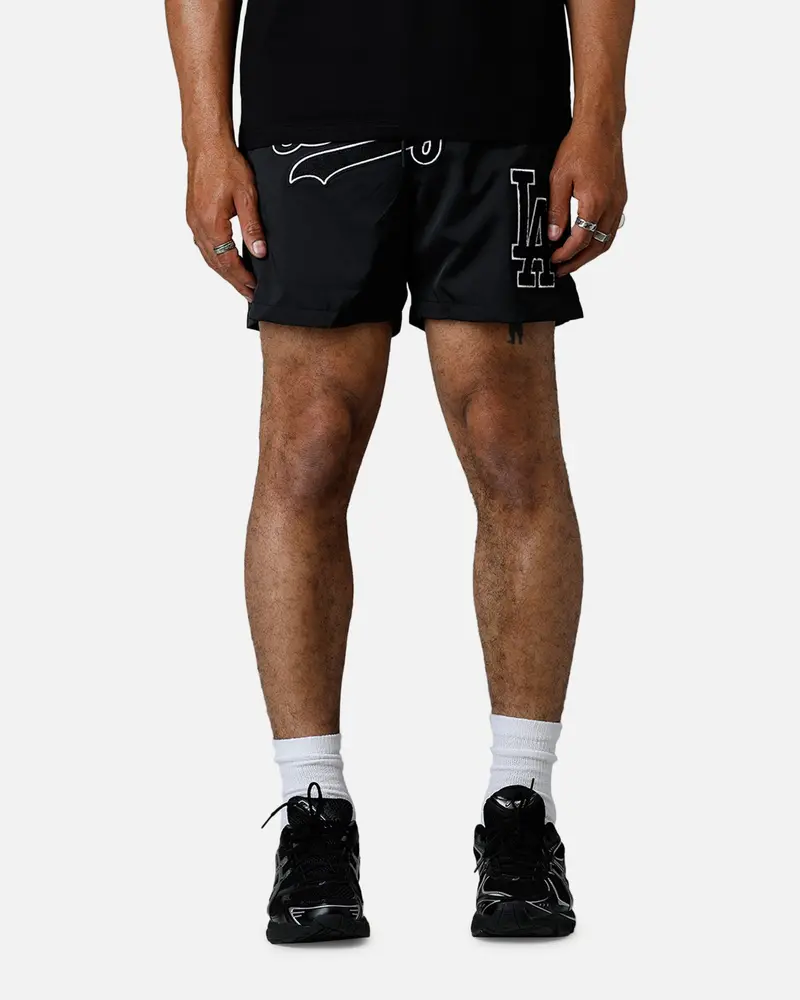 Pro Standard Los Angeles Dodgers Chenille Shorts Black 1