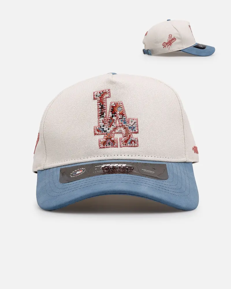 Pro Standard Los Angeles Dodgers 'Dodgers Tapestry' Pinch Front Strapback Natural 1