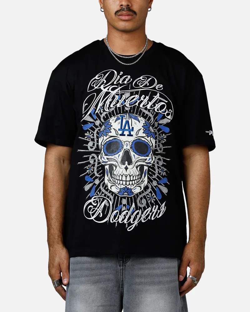 Pro Standard Los Angeles Dodgers Eternal Skull T-Shirt Black/Blue 1