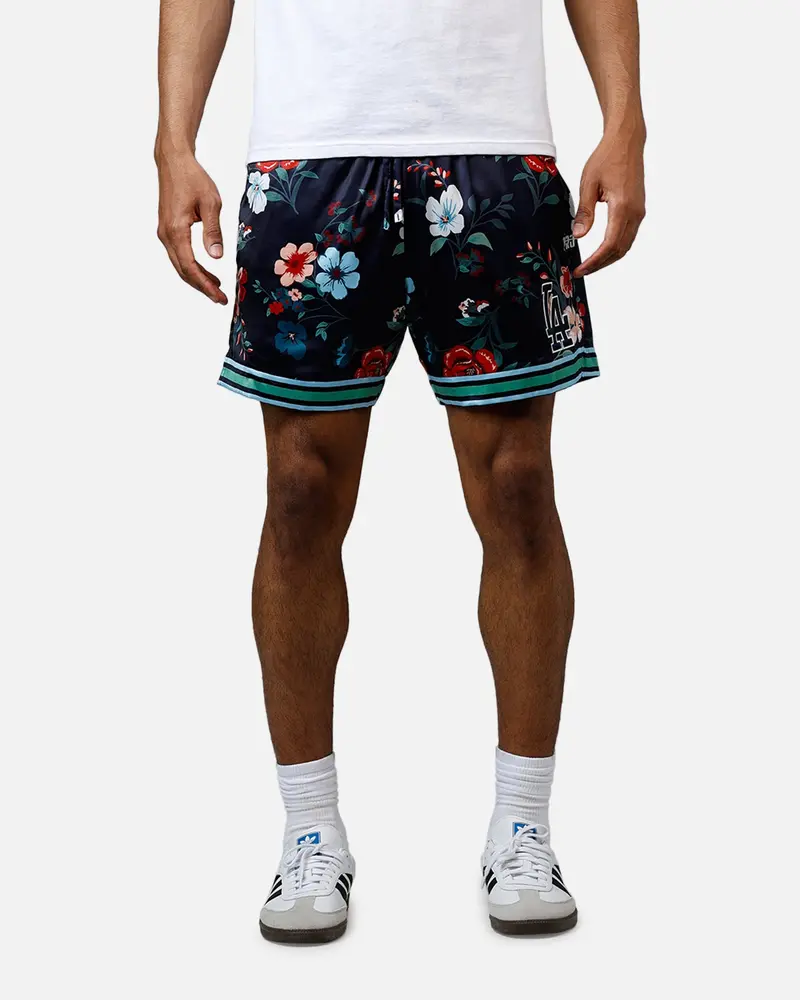 Pro Standard Los Angeles Dodgers Floral Shorts Navy 1