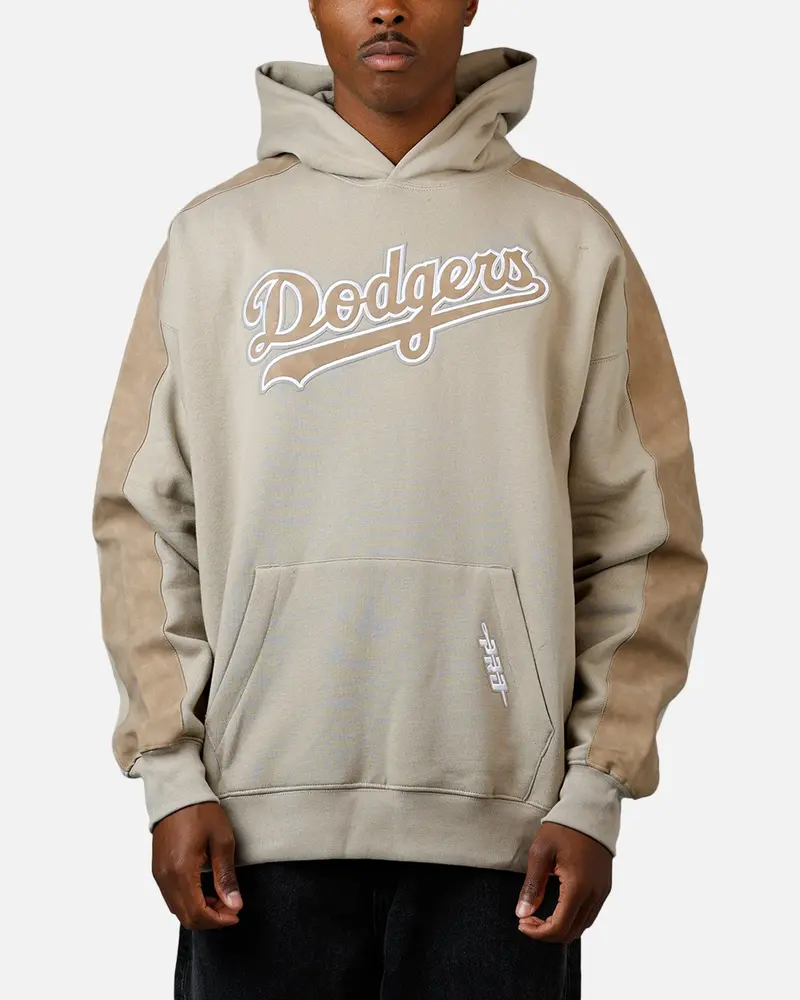 Pro Standard Los Angeles Dodgers Panel Hoodie Tan 1