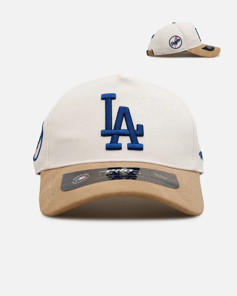 Pro Standard Los Angeles Dodgers 'Signature Suede' Pro Pinch Strapback Eggshell 1