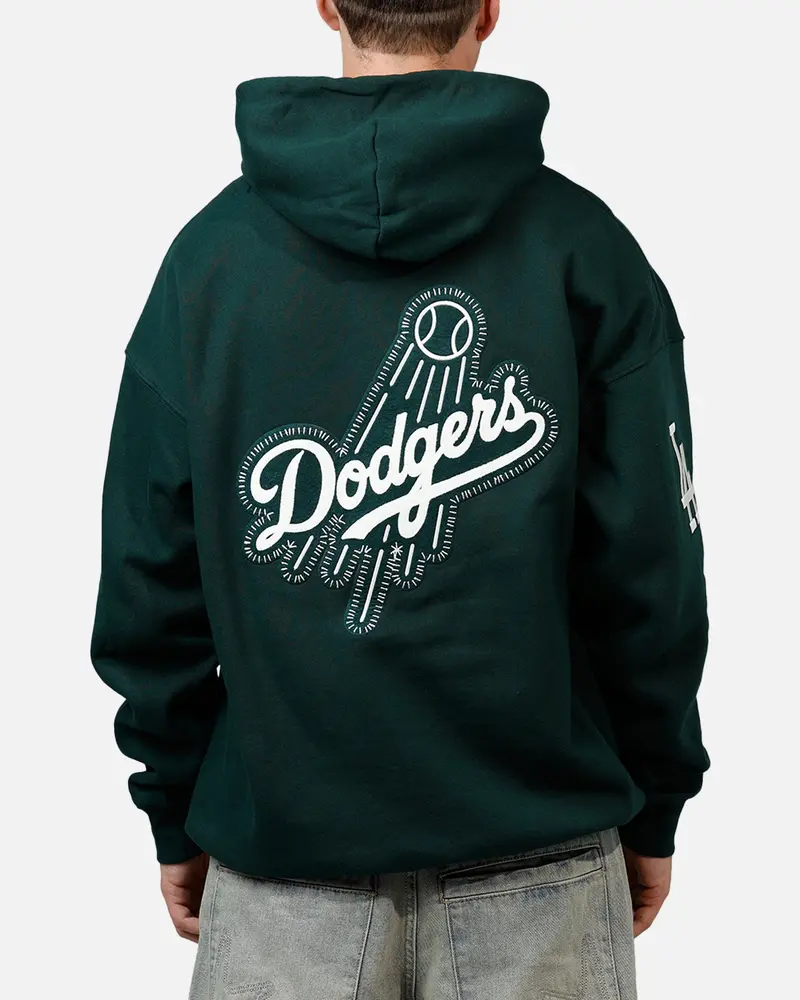 Pro Standard Los Angeles Dodgers Tapestry 2.0 Hoodie Dark Green 1