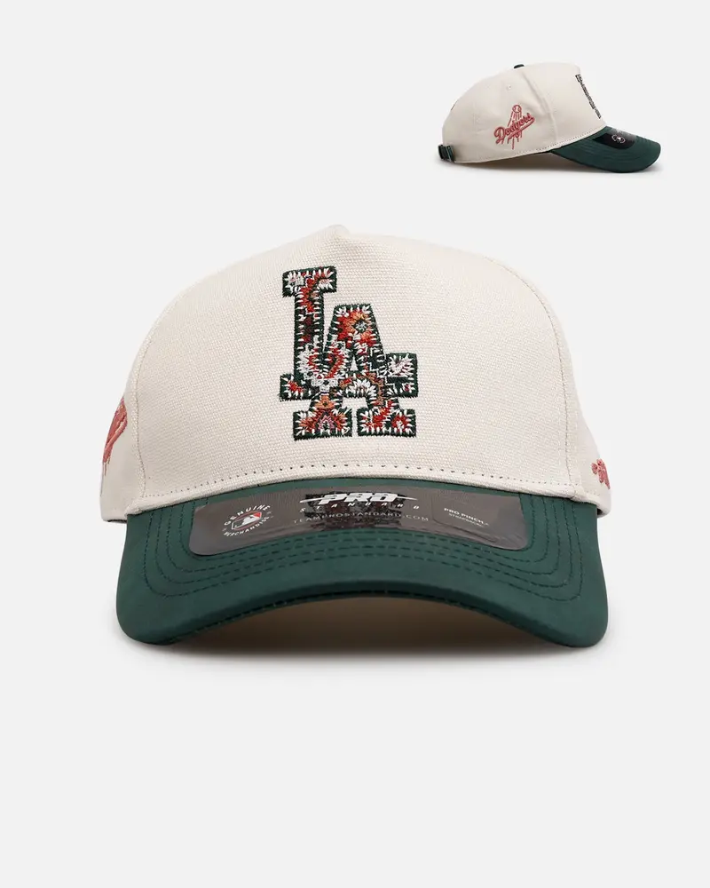 Pro Standard Los Angeles Dodgers 'Tapestry 2.0' Pinch Front Strapback Dark Green 1