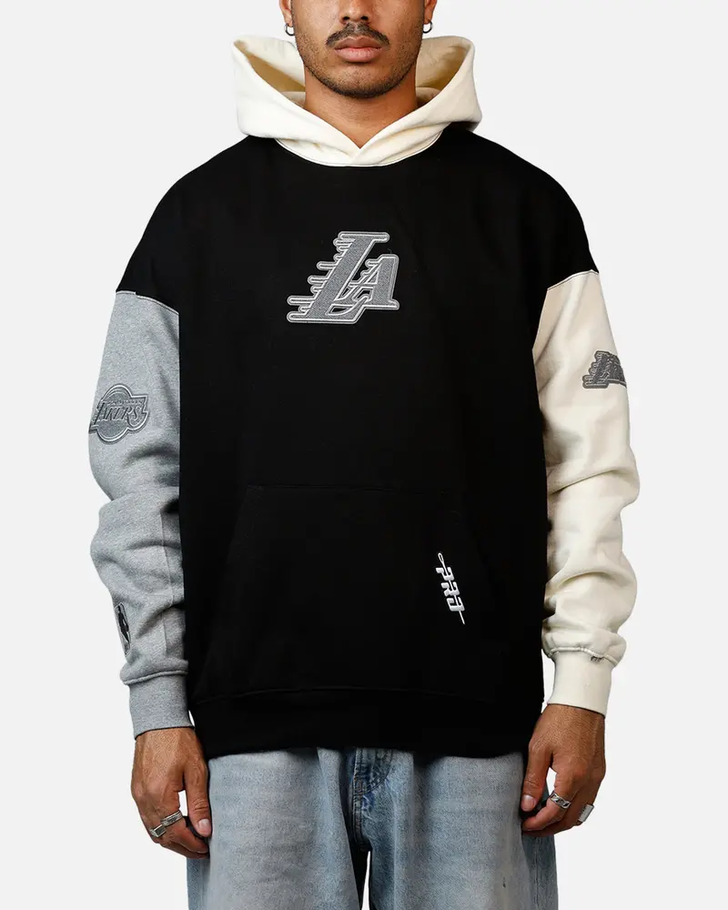 Pro Standard Los Angeles Lakers Reverse French Terry Hoodie Black/Grey 1