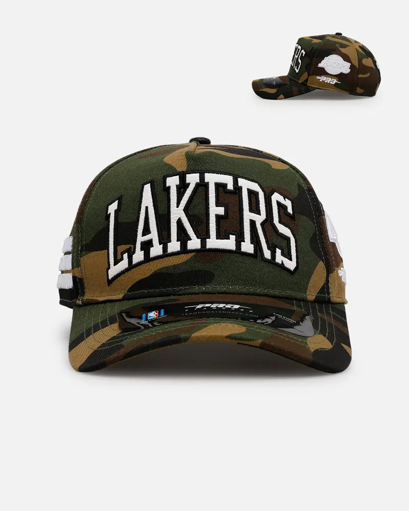 Pro Standard Los Angeles Lakers 'Woodland Camo' Pro Pinch Snapback Camo 1