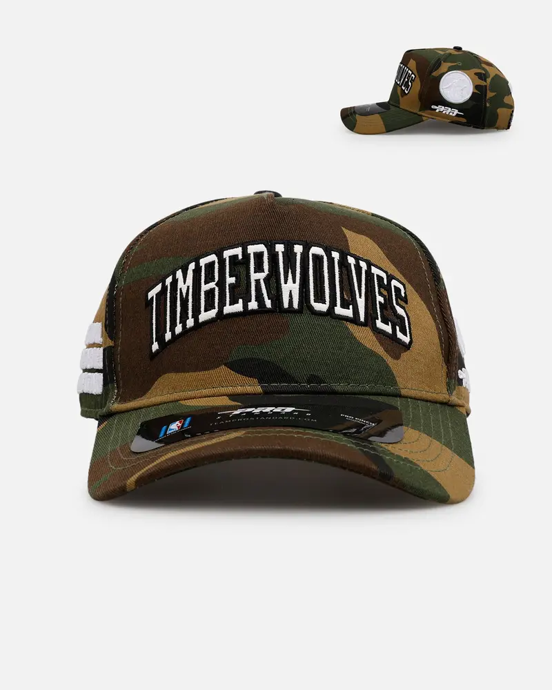 Pro Standard Minnesota Timberwolves 'Woodland Camo' Pro Pinch Snapback Camo 1