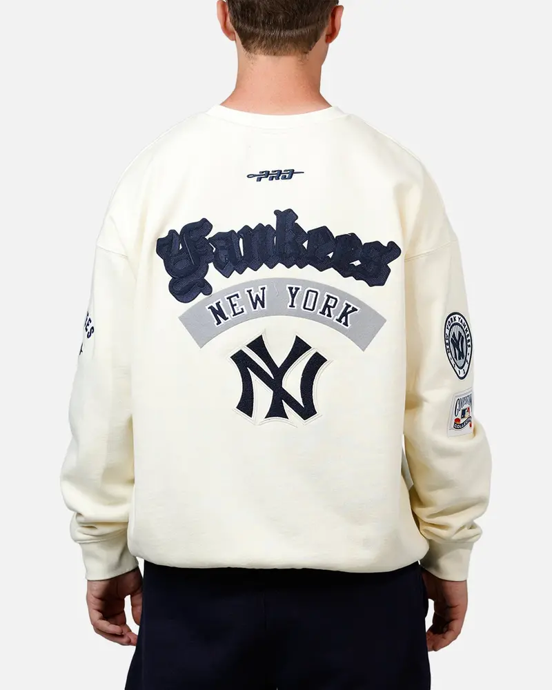 Pro Standard New York Yankees Best Of Crewneck Eggshell 1