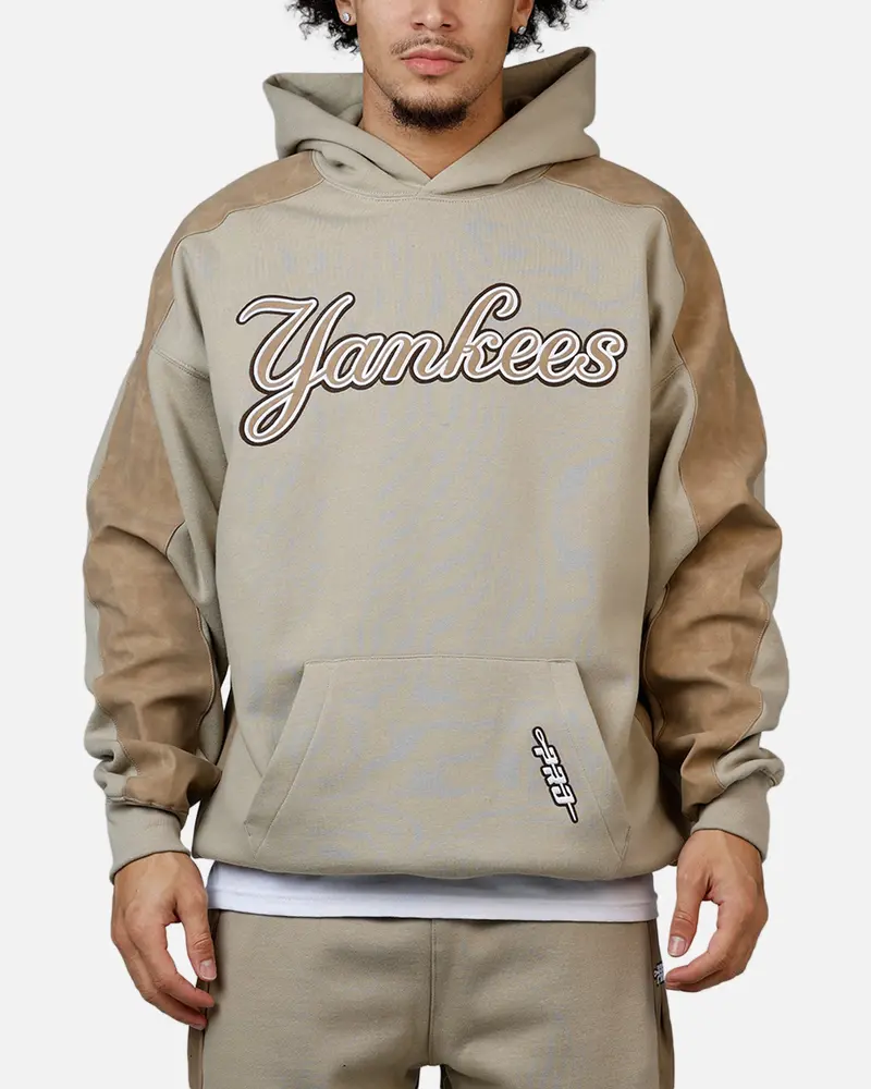 Pro Standard New York Yankees Panel Hoodie Tan 1