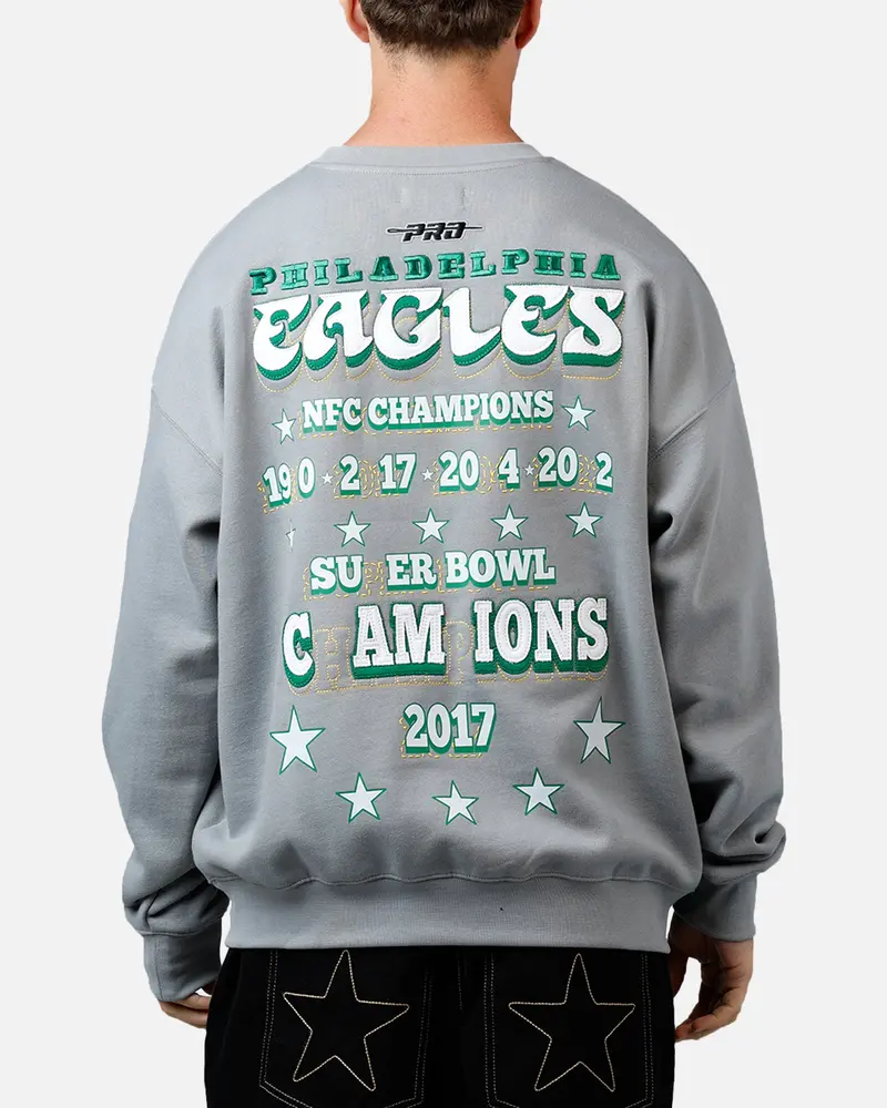 Pro Standard Philadelphia Eagles Kickoff Crewneck Grey 1