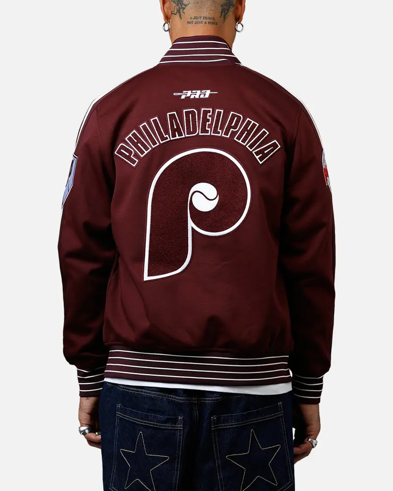 Pro Standard Philadelphia Phillies Double Knit Jacket Burgundy 1