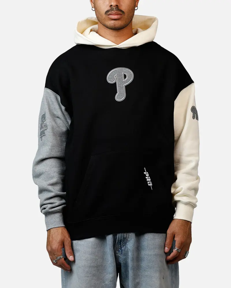 Pro Standard Philadelphia Phillies Reverse French Terry Hoodie Black/Grey 1