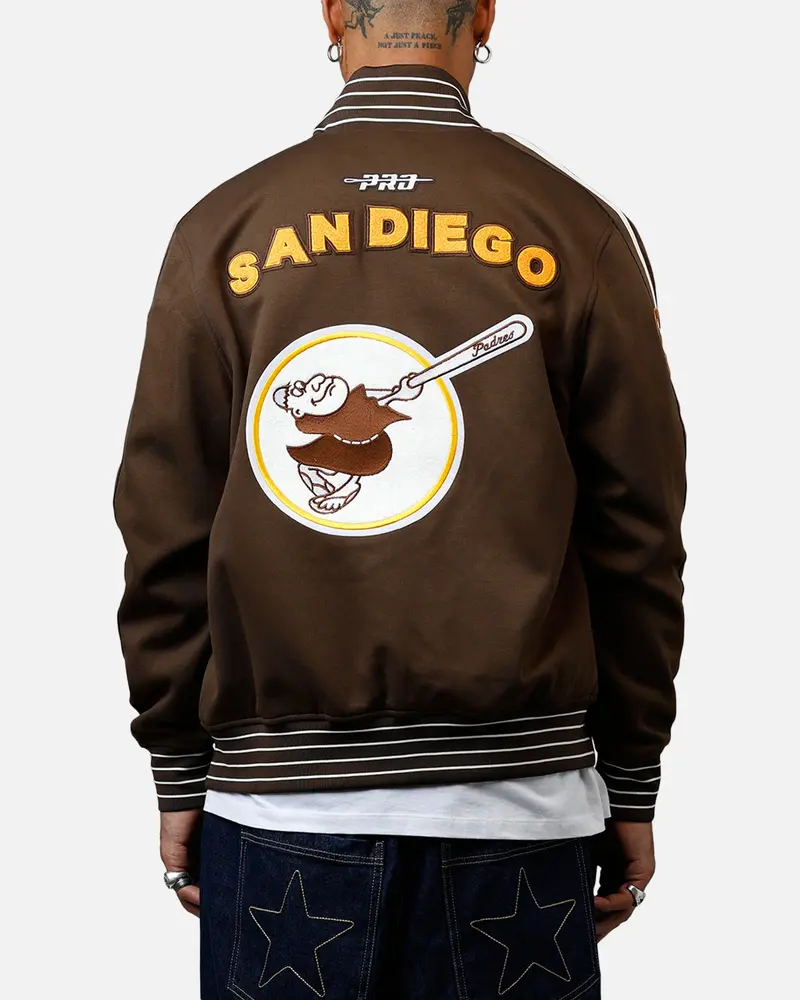 Pro Standard San Diego Padres Double Knit Jacket Brown 1