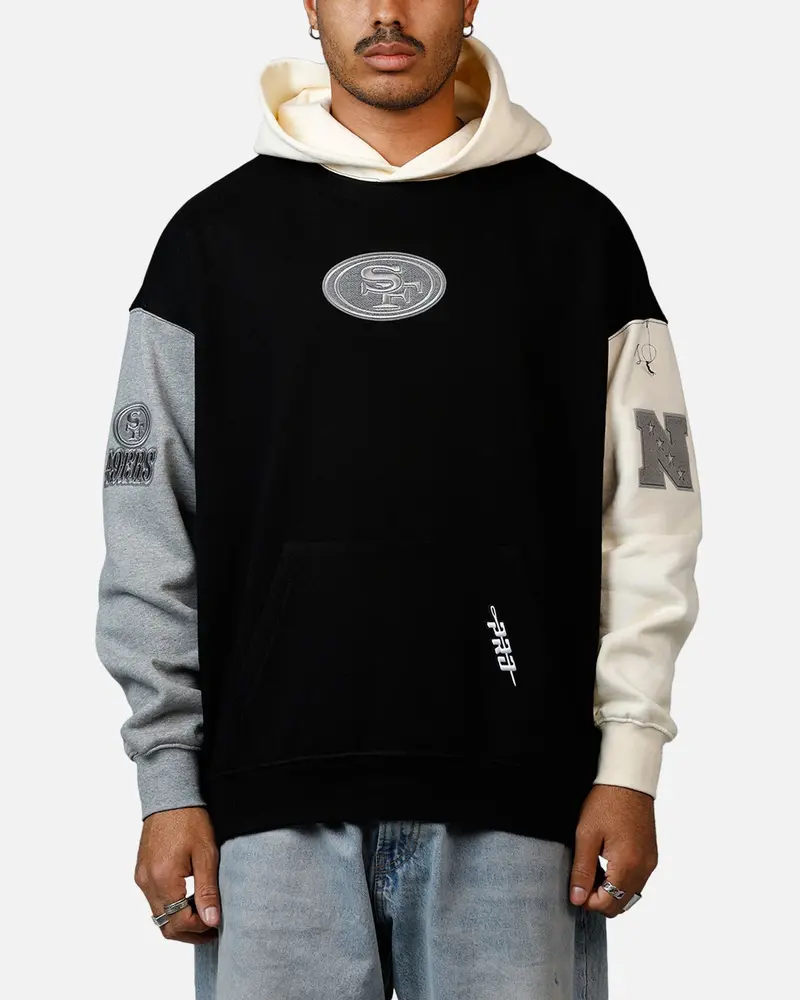 Pro Standard San Francisco 49Ers Reverse French Terry Hoodie Black/Grey 1