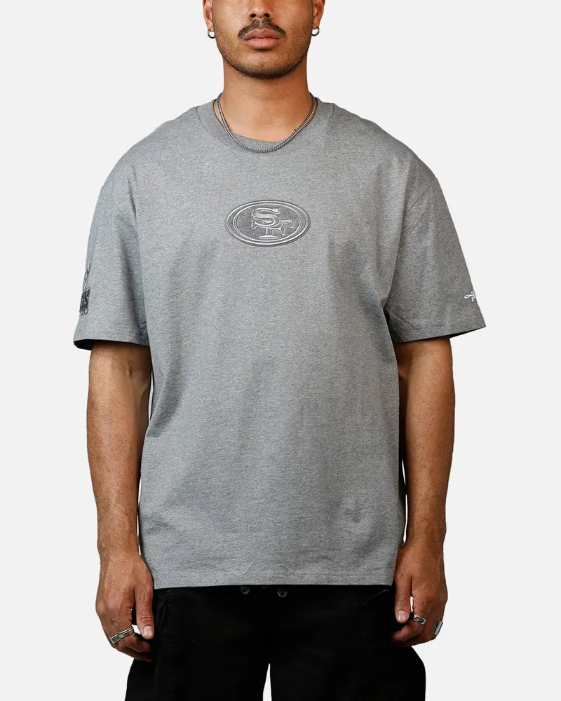 Pro Standard San Francisco 49Ers Reverse French Terry T-Shirt Grey 1