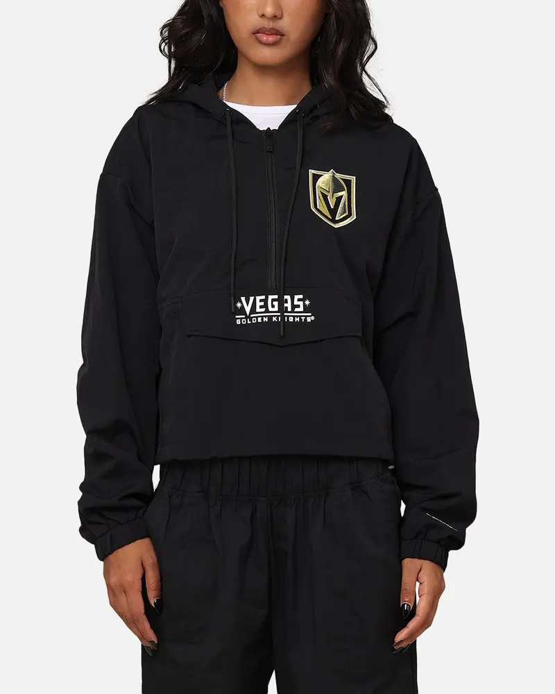 Pro Standard Women's Vegas Golden Knights Woven Half Zip Cropped Jacket Black 1