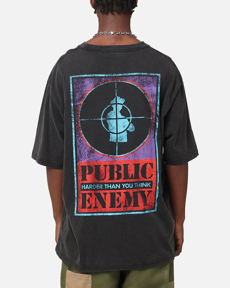 Public Enemy Harder Than T-Shirt Washed Black 1