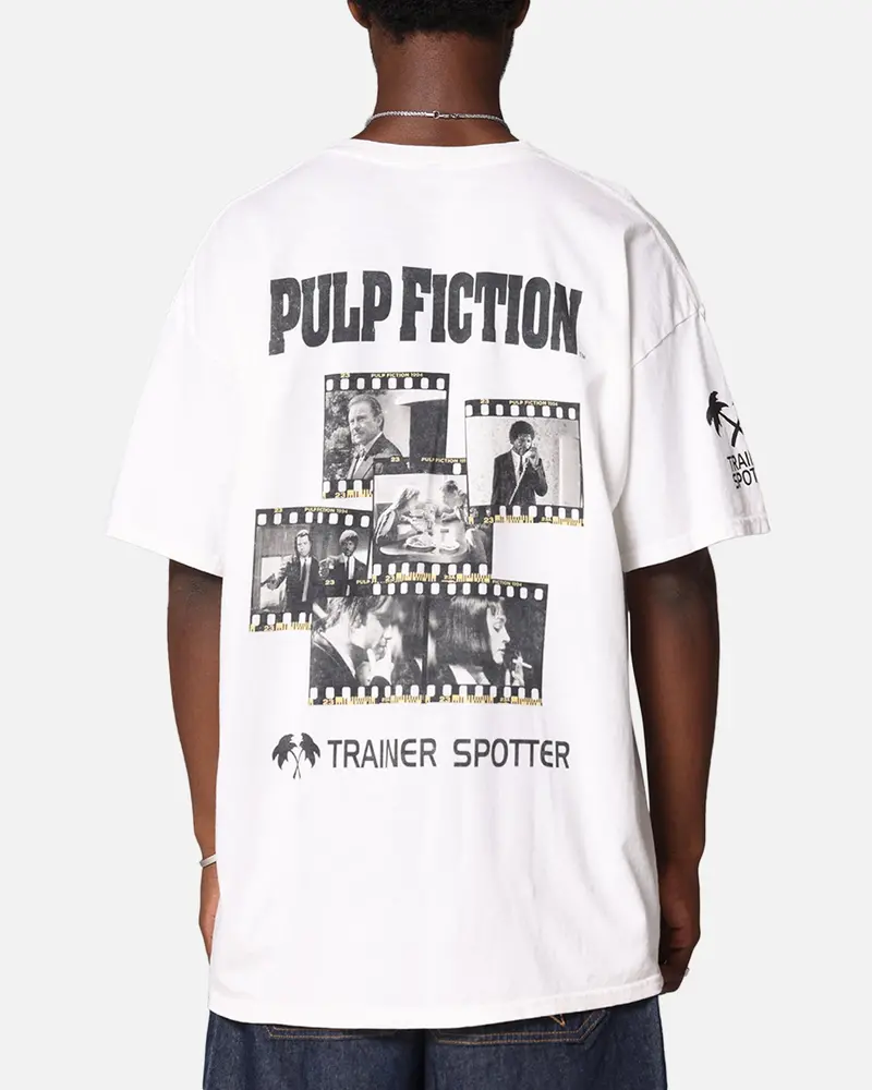 Pulp Fiction Montage T-Shirt White Vintage 1