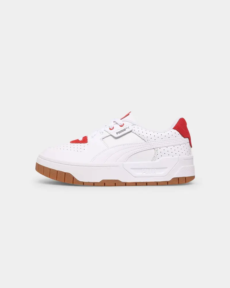Puma Women's Cali Dream Heritage Puma White-Gum-High Risk Red 1