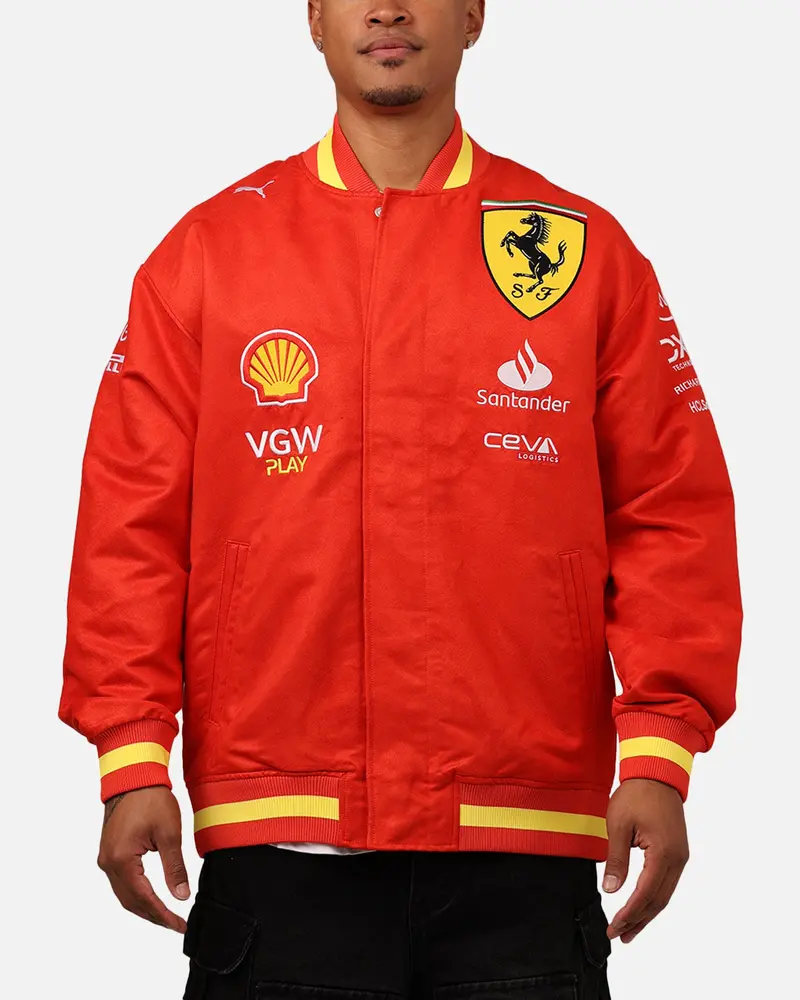 Puma X Scuderia Ferrari Full Zip Varsity Jacket Red 1