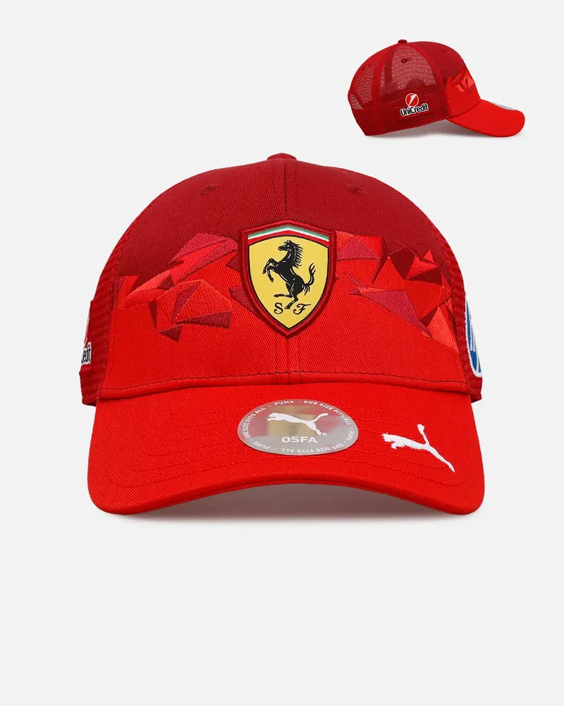 Puma X Scuderia Ferrari Hp 20 Years Of Red Trucker Snapback Red 1