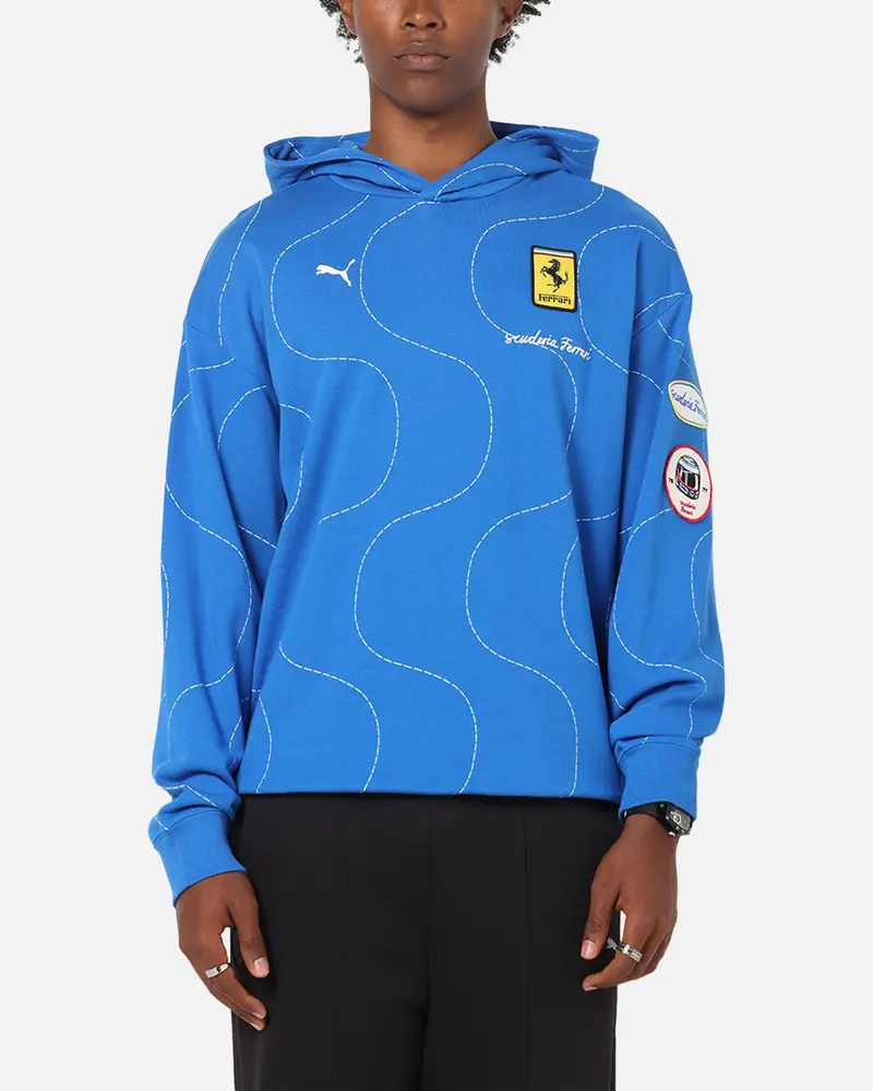 Puma X Scuderia Ferrari Monza Hoodie Steer Blue 1
