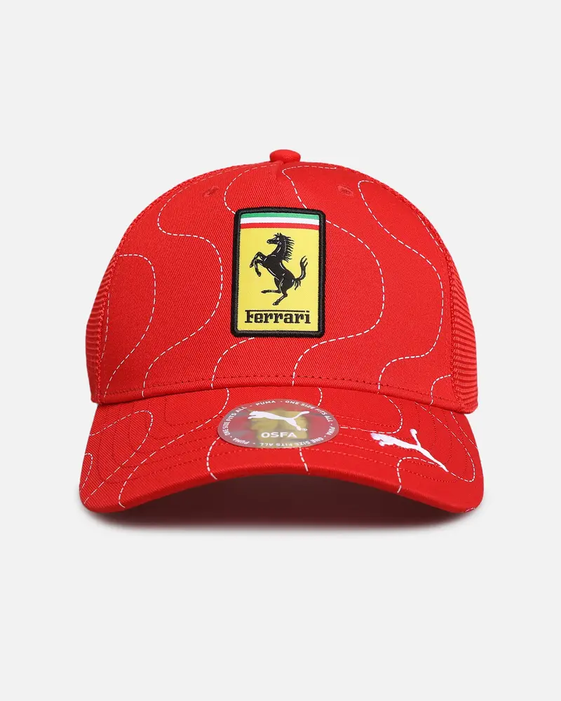 Puma X Scuderia Ferrari Monza Trucker Snapback Cap Rosso Corsa 1