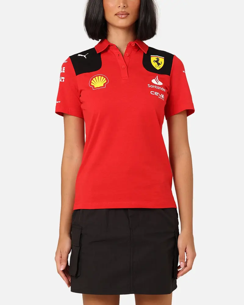 Puma X Scuderia Ferrari Women's Team Polo Shirt Rosso Corsa 1